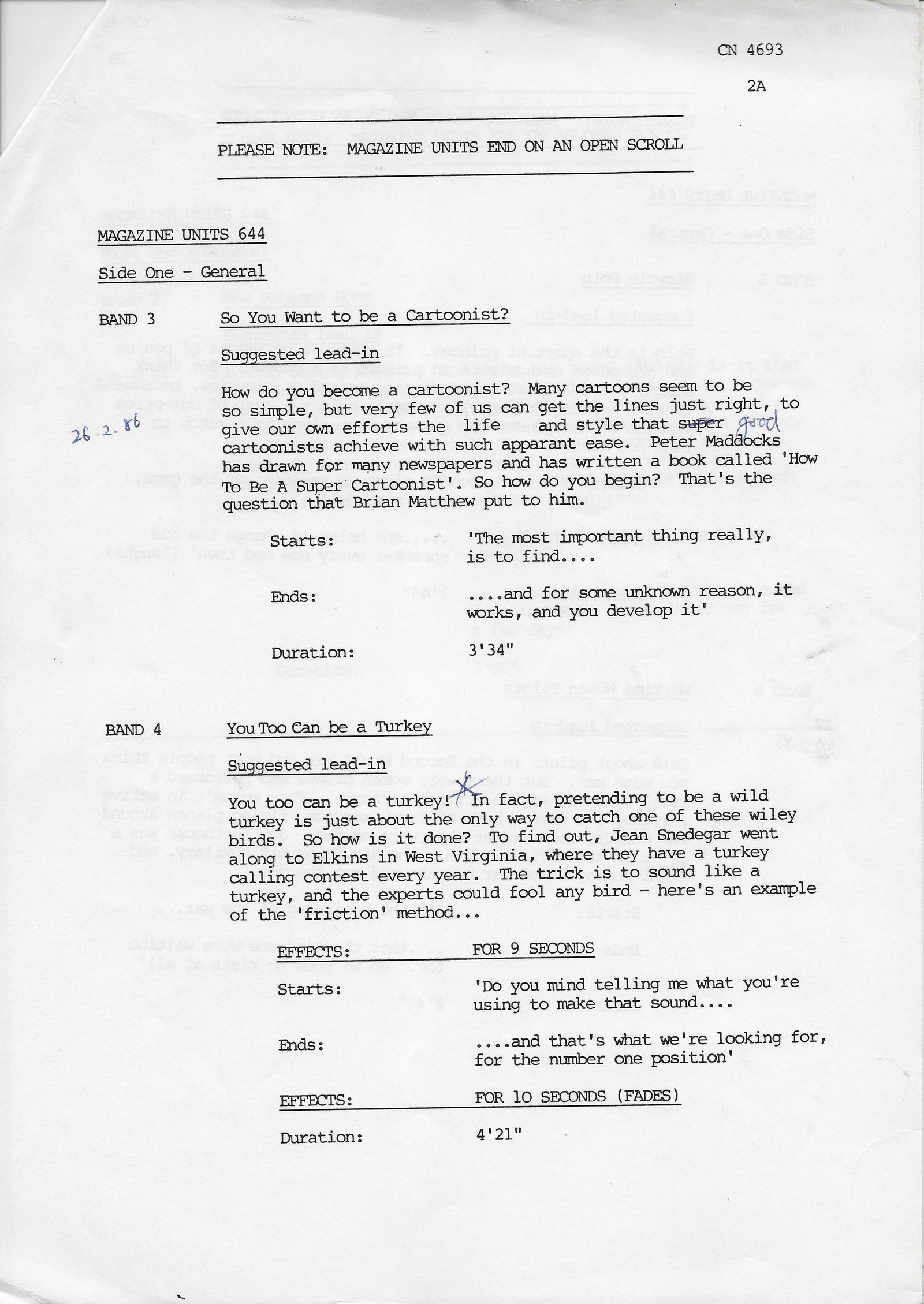 Inserts from CN 4693